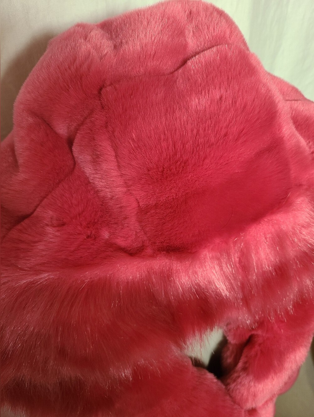Jessica Hot Pink Hooded Teddy Coat Vintage - Picture 2 of 8